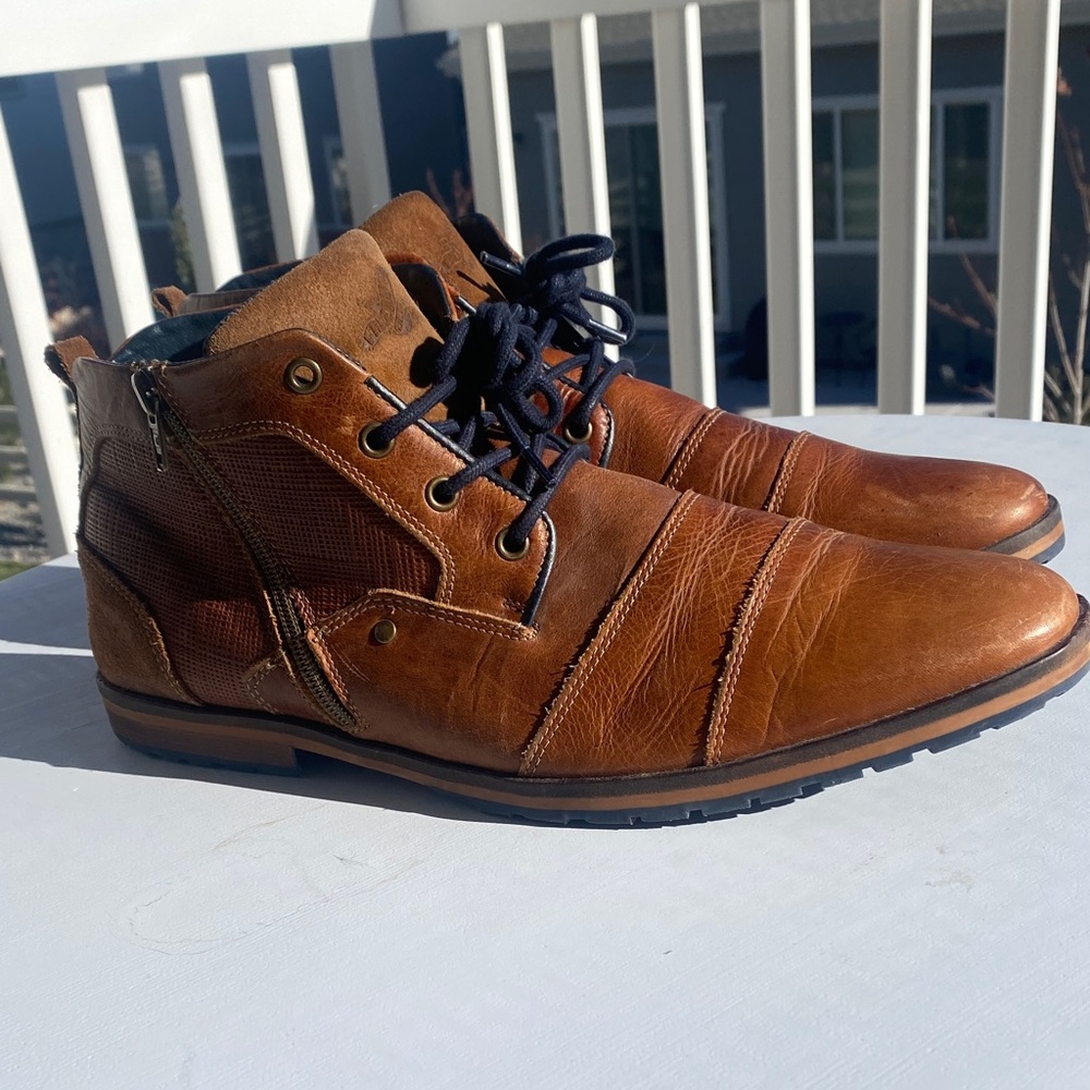 Freebird Orion Brown Leather Lace Up Casual Dress Boots Sz-13